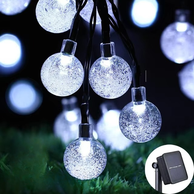 Outdoor Solar String Lights with 200 Warm White LED Bulbs