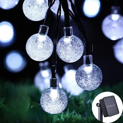 Outdoor Solar String Lights with 200 Warm White LED Bulbs
