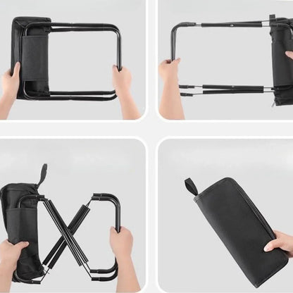 Collapsible Lightweight Camping Chair with Strong Metal Legs