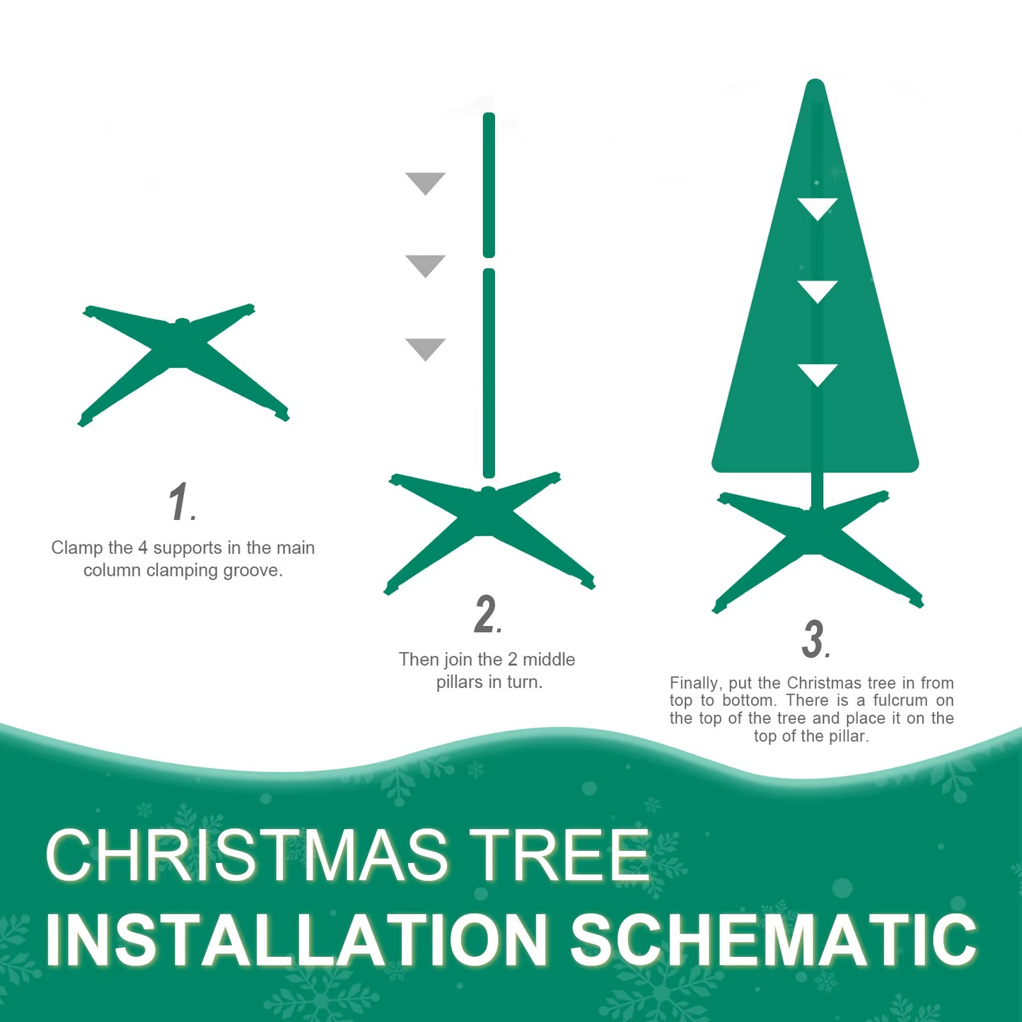 Easy Setup 6FT Pre Lit Christmas Tree with Decorations