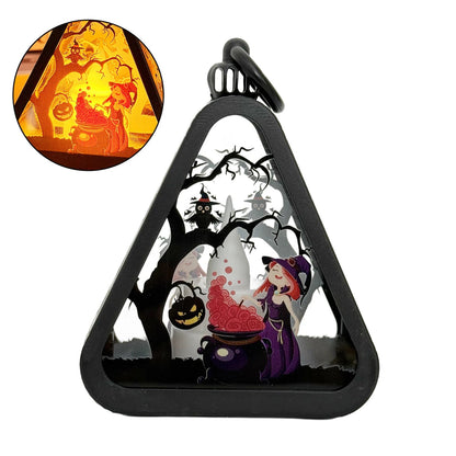 Spooky Black Corner Table Light
