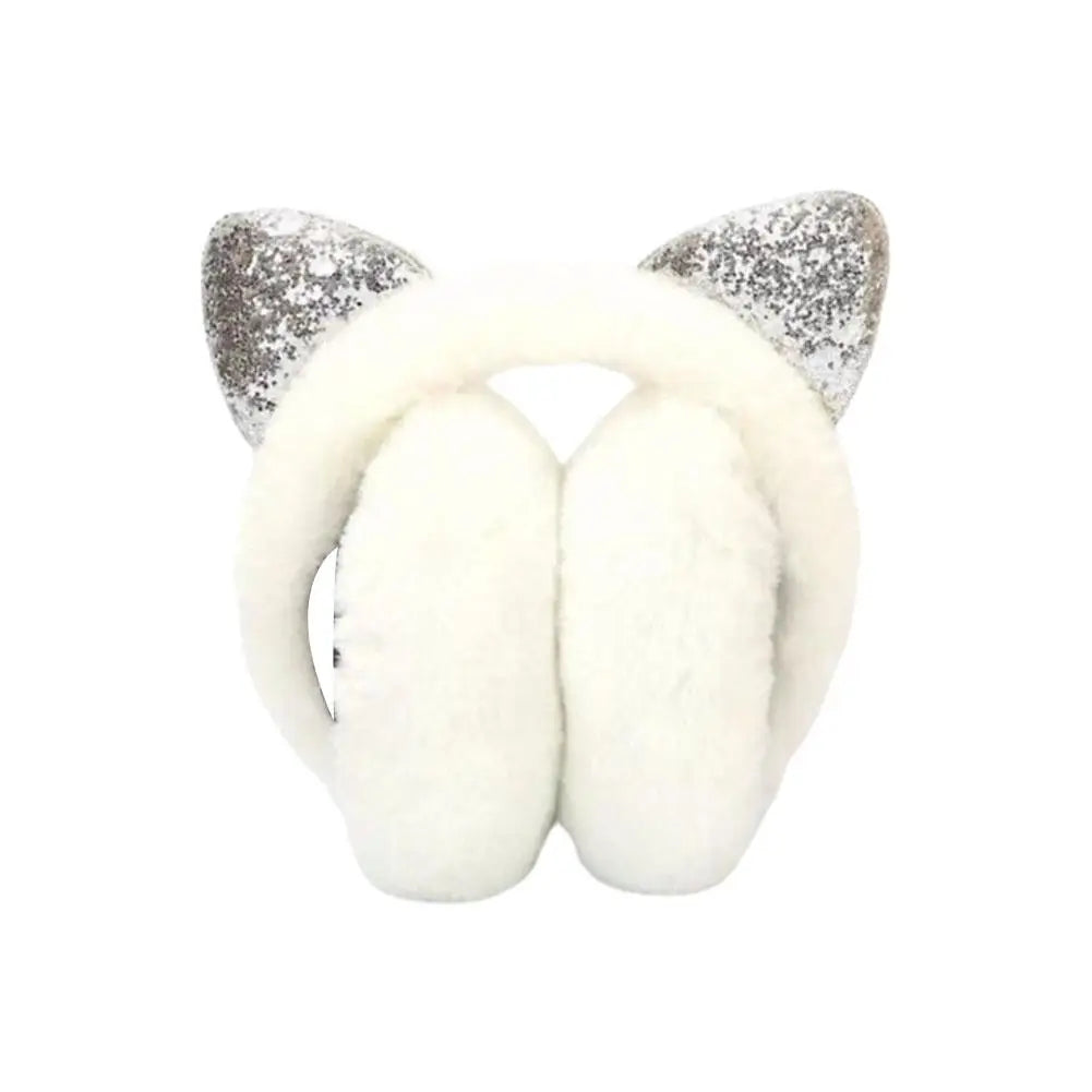 Warm Fuzzy Cat Ear Headphones for Cold Weather