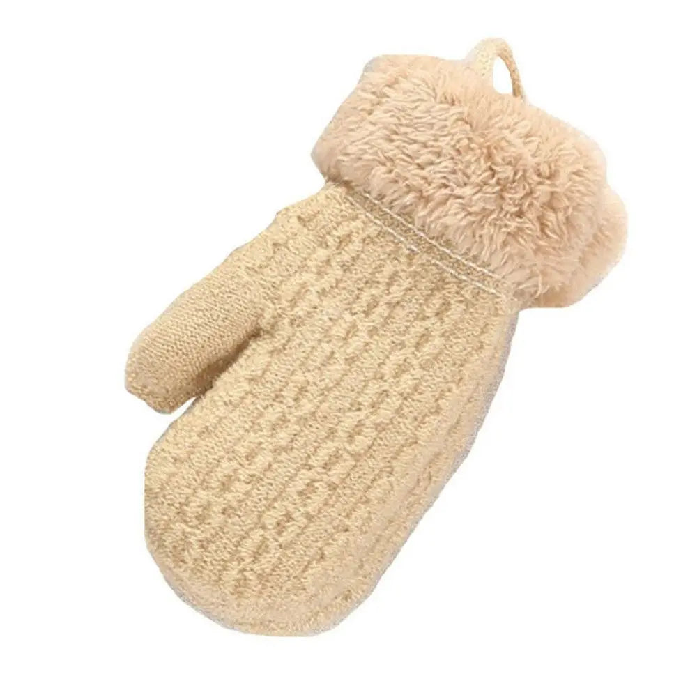 Warm Childrens Knitted Gloves