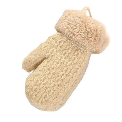 Warm Childrens Knitted Gloves