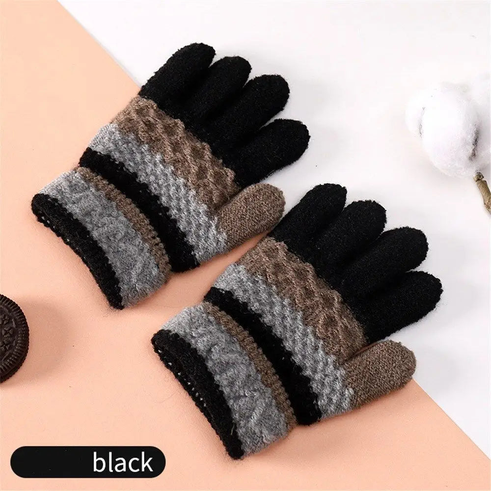 Warm Childrens Knit Gloves for Kids