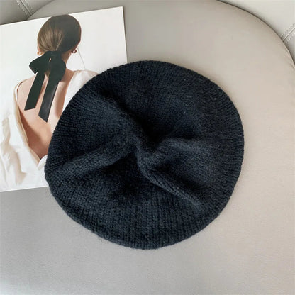Warm Woolen Beanie Hat for Ladies