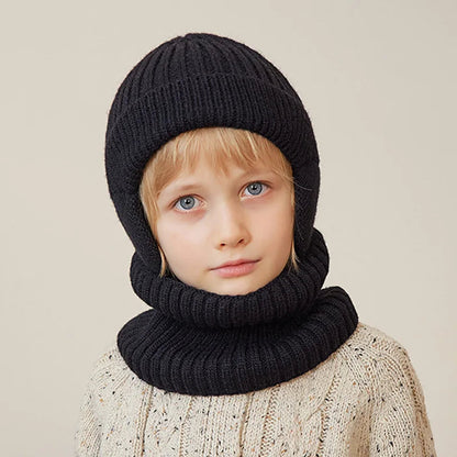 Warm Kids Beanie and Scarf Set with Soft Lining