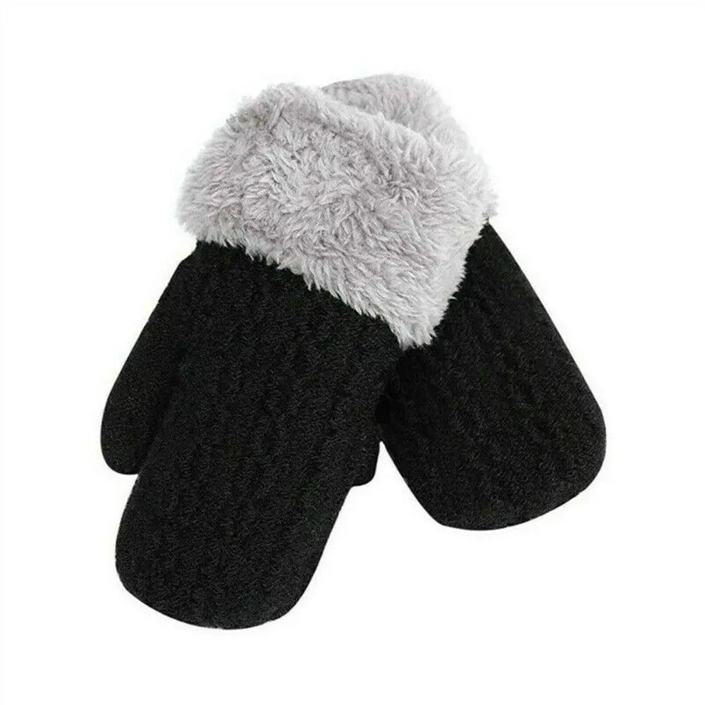 Warm Childrens Knitted Gloves