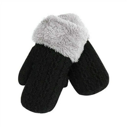Warm Childrens Knitted Gloves