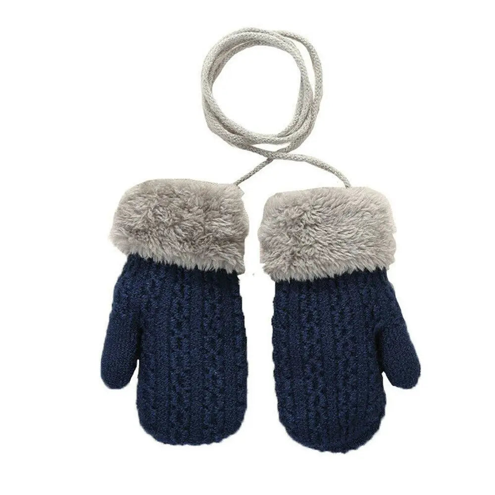 Warm Childrens Knitted Gloves