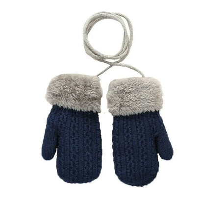 Warm Childrens Knitted Gloves