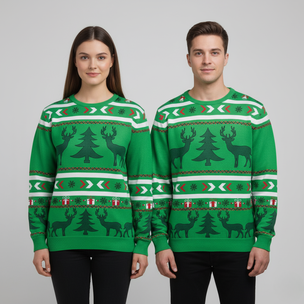 Comfy Oversized Funny Xmas Sweater Relaxed Fit Knit