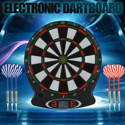 Advanced Digital Dartboard with Electronic Scoring and 6 Darts