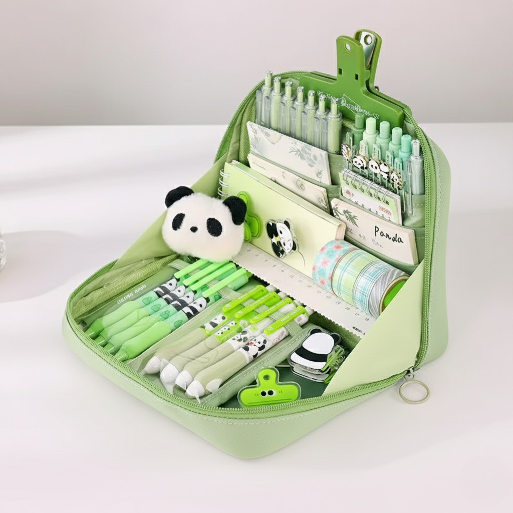 Big Student Pencil Bag with Multiple Pockets
