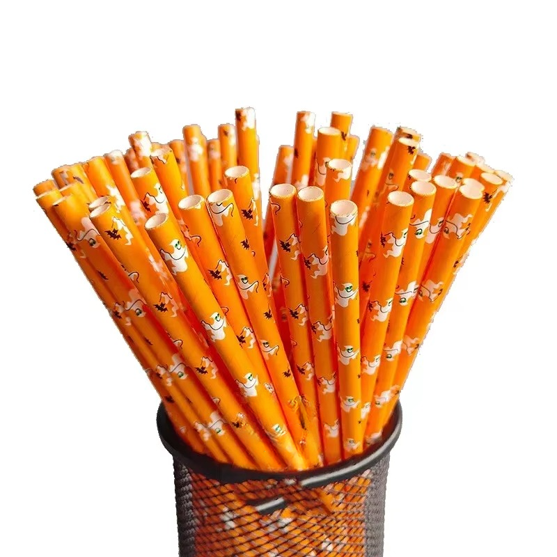 Vibrant Holiday Paper Straws 25ct Disposable Party Straws