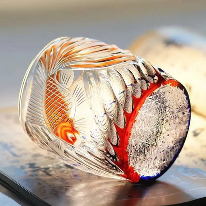 Luxury Cut Crystal Fish Wine Glass