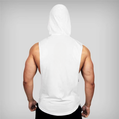 Men's Breathable Athletic Hooded Tank Top