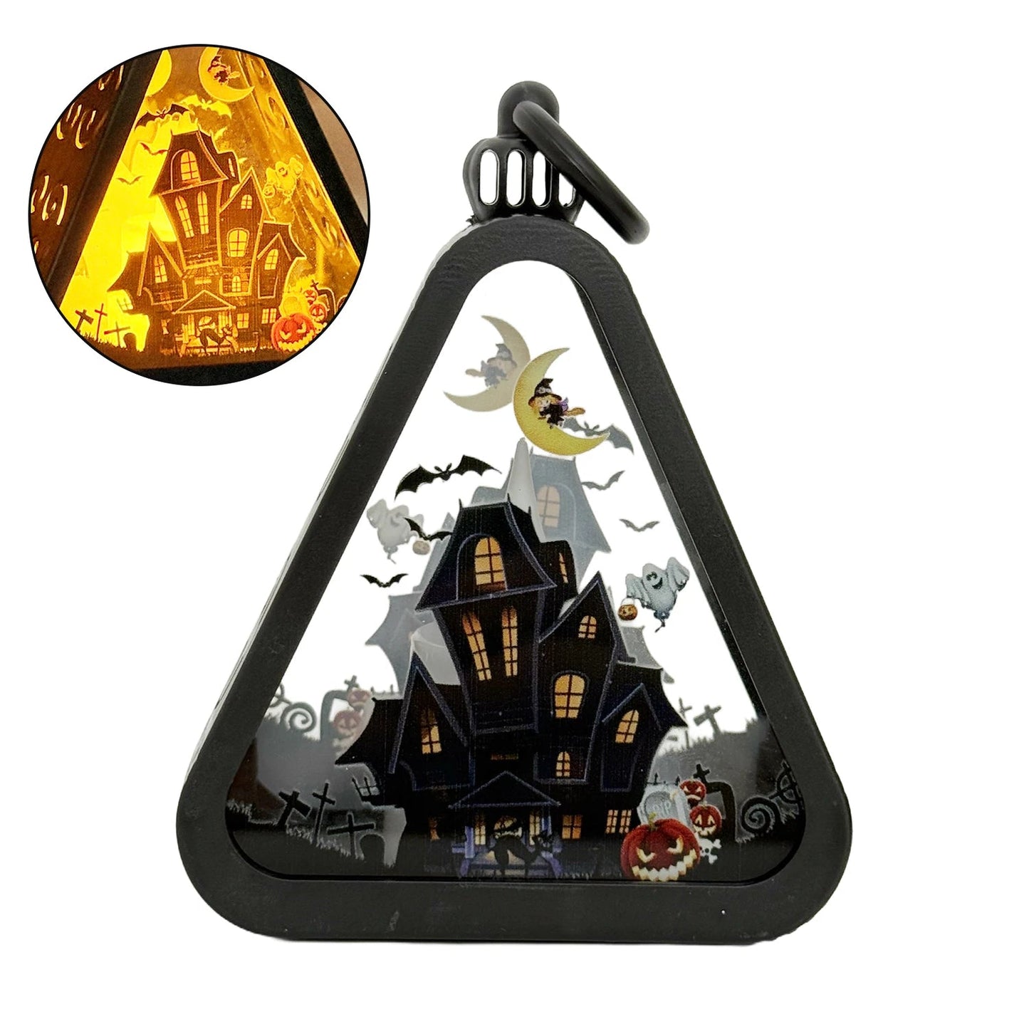 Spooky Black Corner Table Light