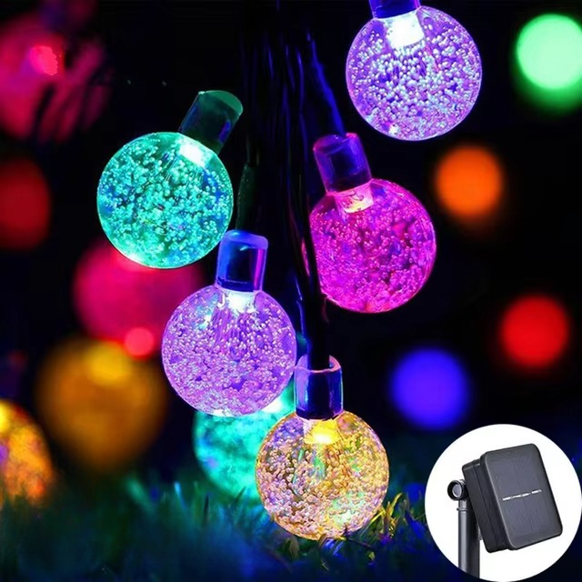 Outdoor Solar String Lights with 200 Warm White LED Bulbs
