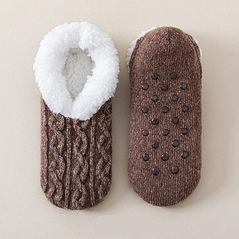 Warm Fuzzy Grip Socks for Cold Weather