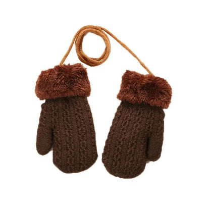 Warm Childrens Knitted Gloves