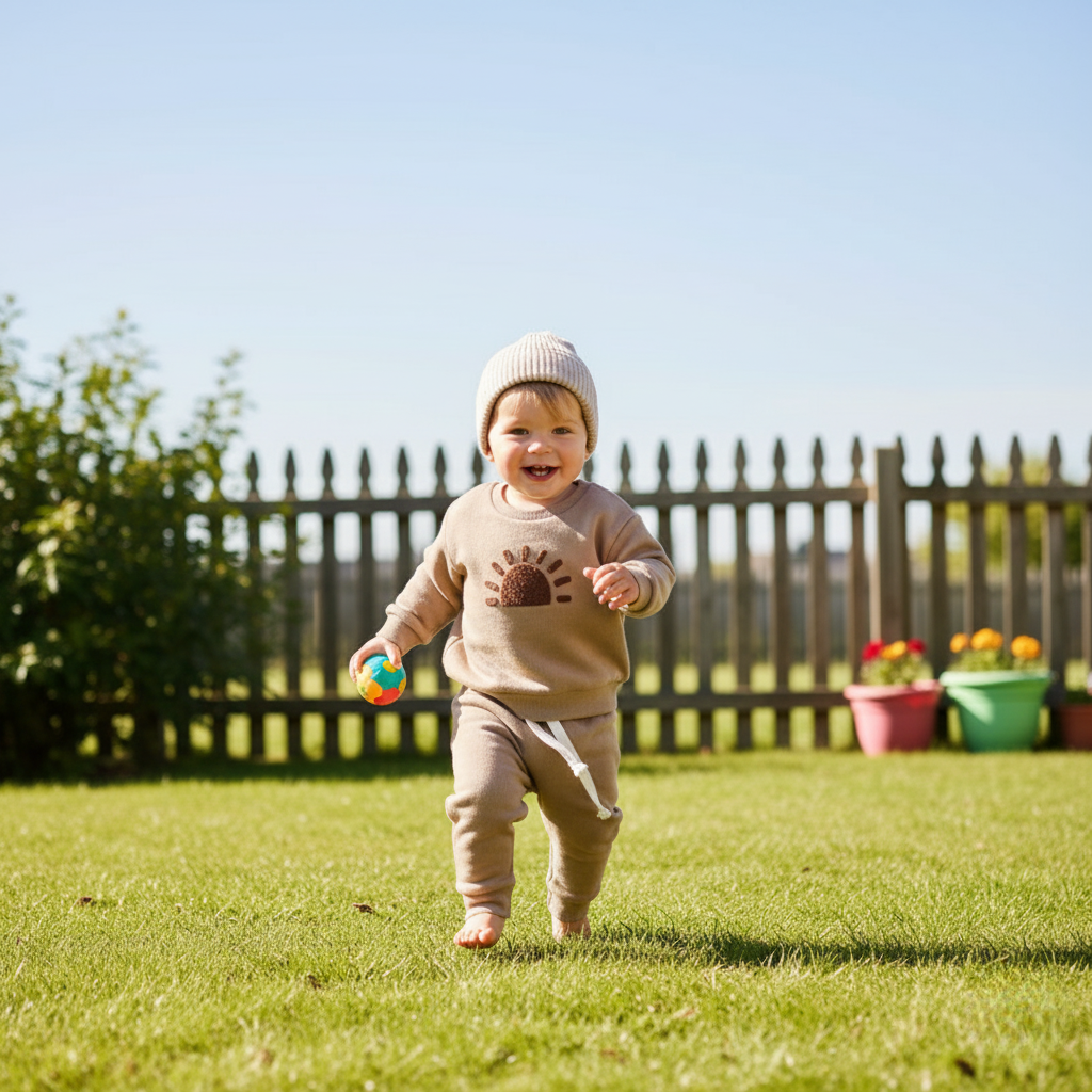 Soft Baby Boy Graphic Tee and Pants Set