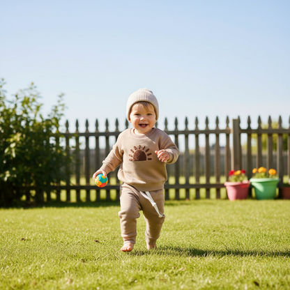 Soft Baby Boy Graphic Tee and Pants Set