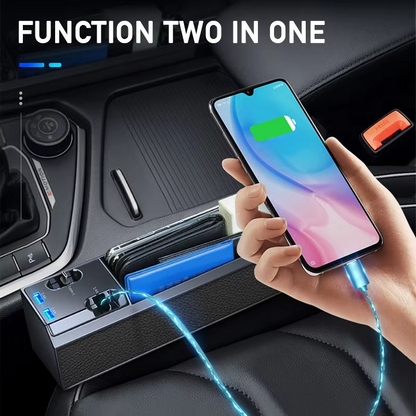 Car Organizer Storage Box with USB Charger