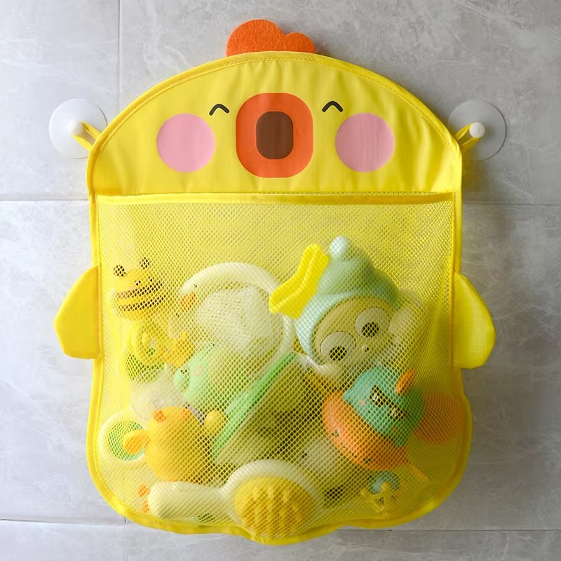 Fun Duck Baby Bath Toy Organizer Bag with Suction