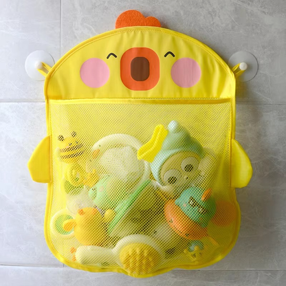 Fun Duck Baby Bath Toy Organizer Bag with Suction