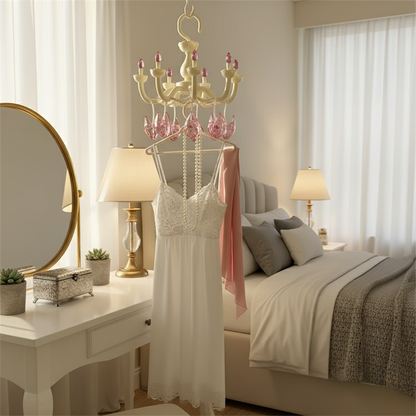 Vintage Sparkle Wall Mirror and Hook Set