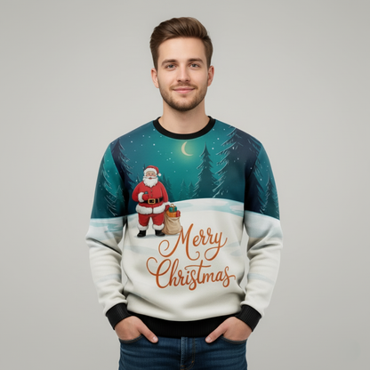 Funny Santa Claus Christmas Sweatshirt Holiday Gift - Hehif