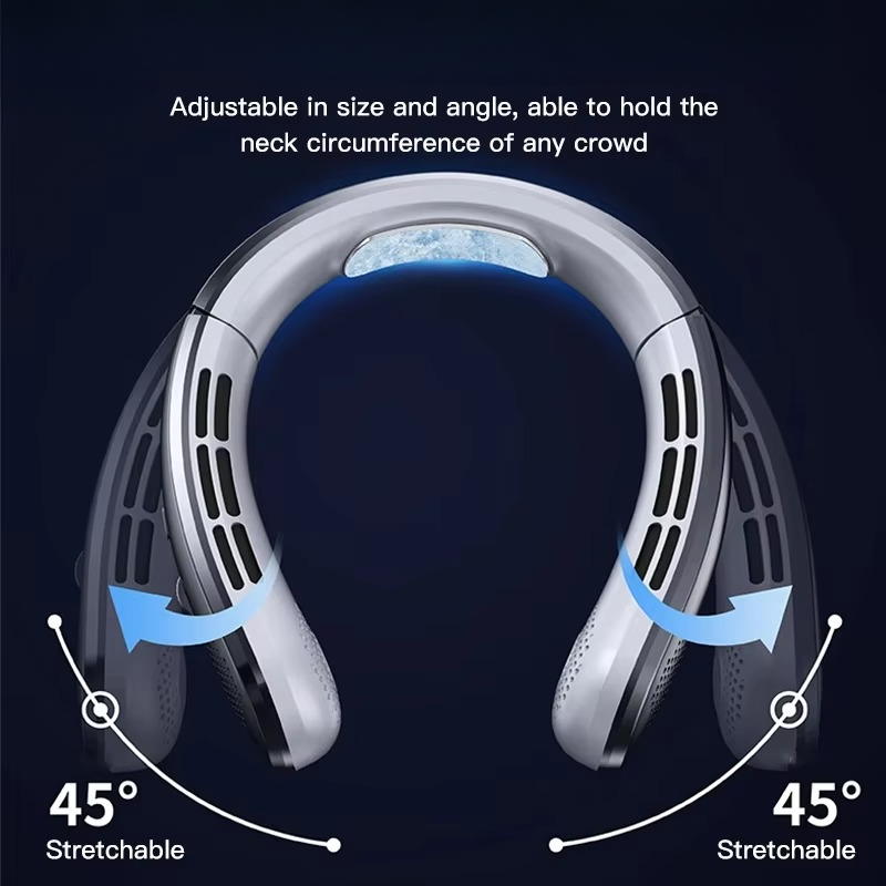 Compact Personal Neck Cooler Fan Rechargeable Wearable