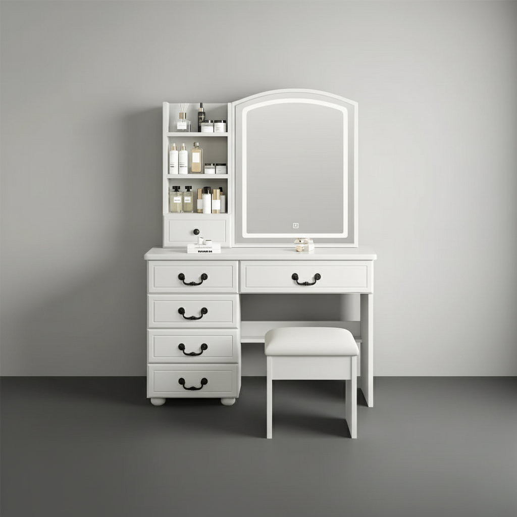 Space Saving Compact Makeup Vanity Table