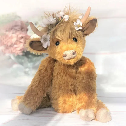 Floral Cow Figurine Decoration