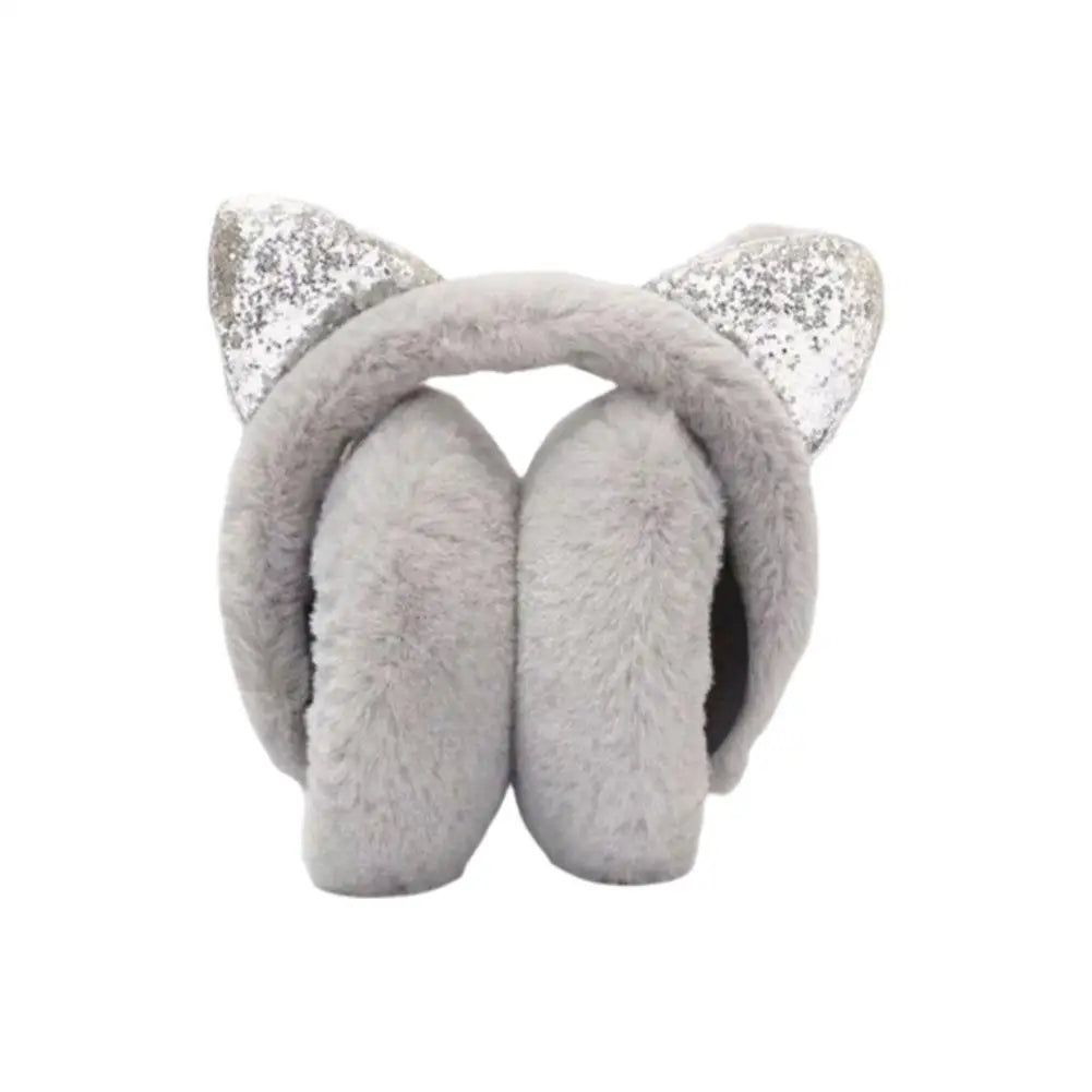 Warm Fuzzy Cat Ear Headphones for Cold Weather
