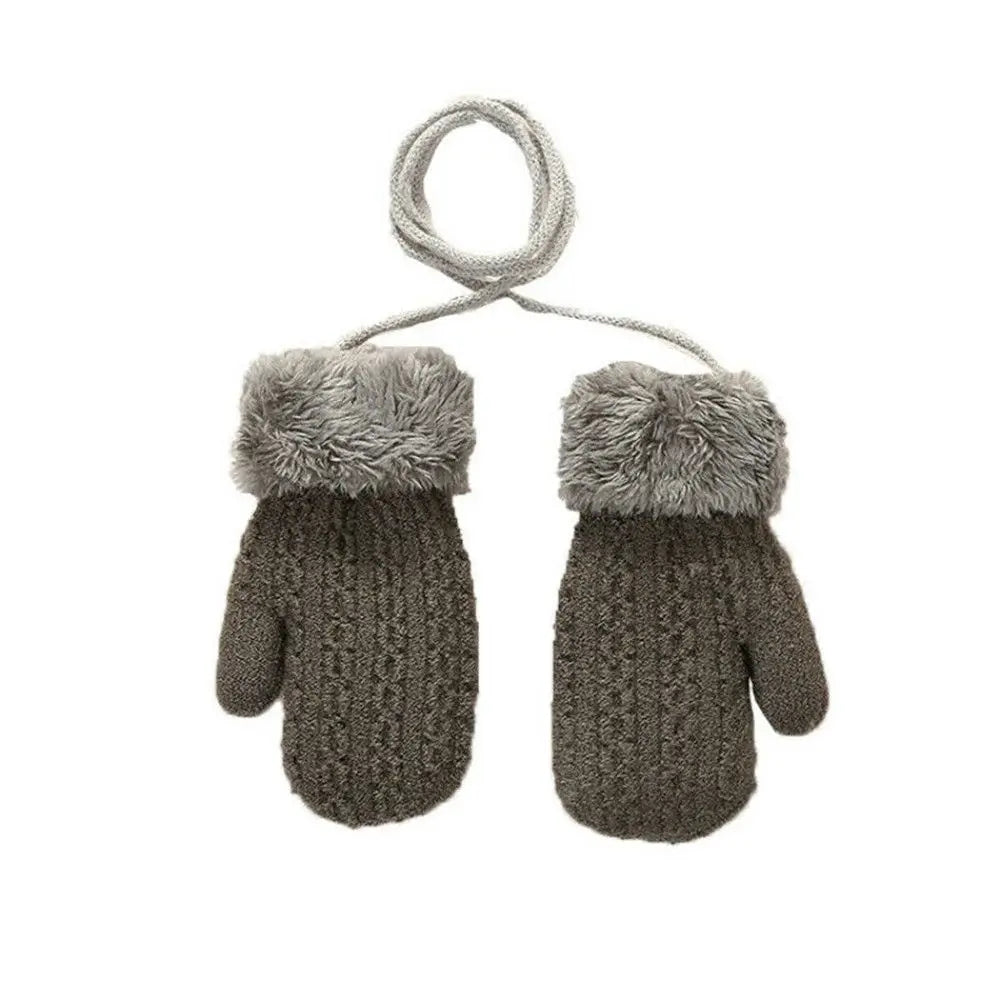 Warm Childrens Knitted Gloves