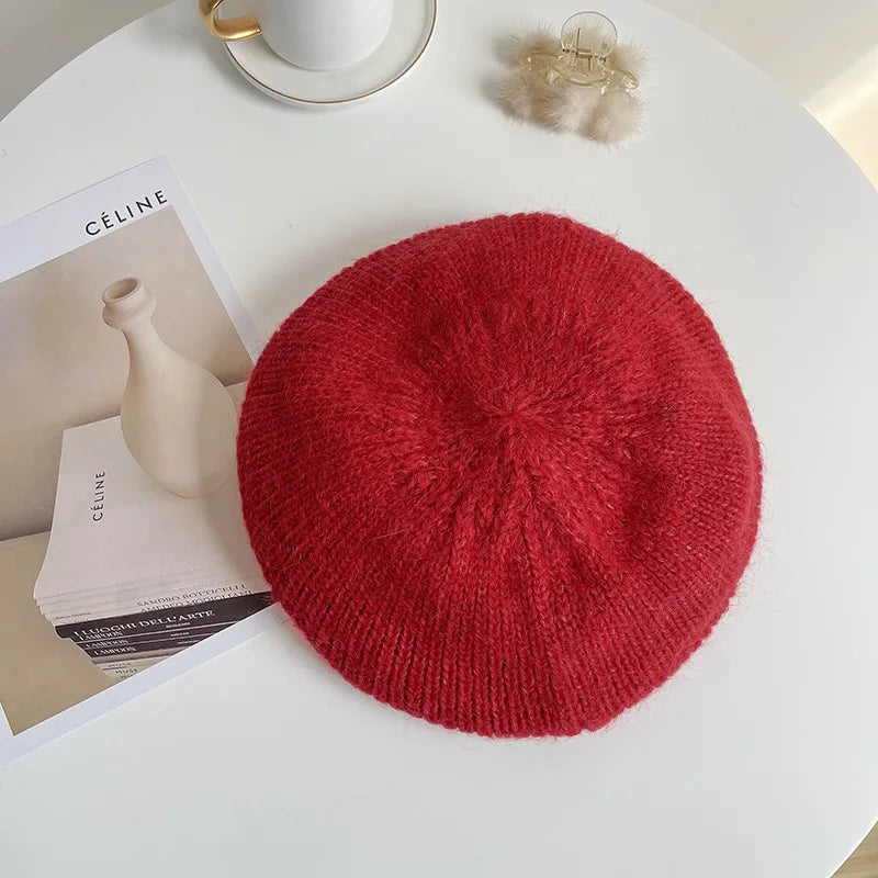 Warm Woolen Beanie Hat for Ladies