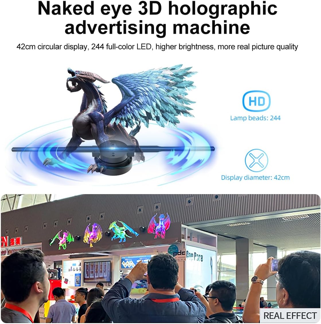 Colorful Holographic LED Ceiling Projector