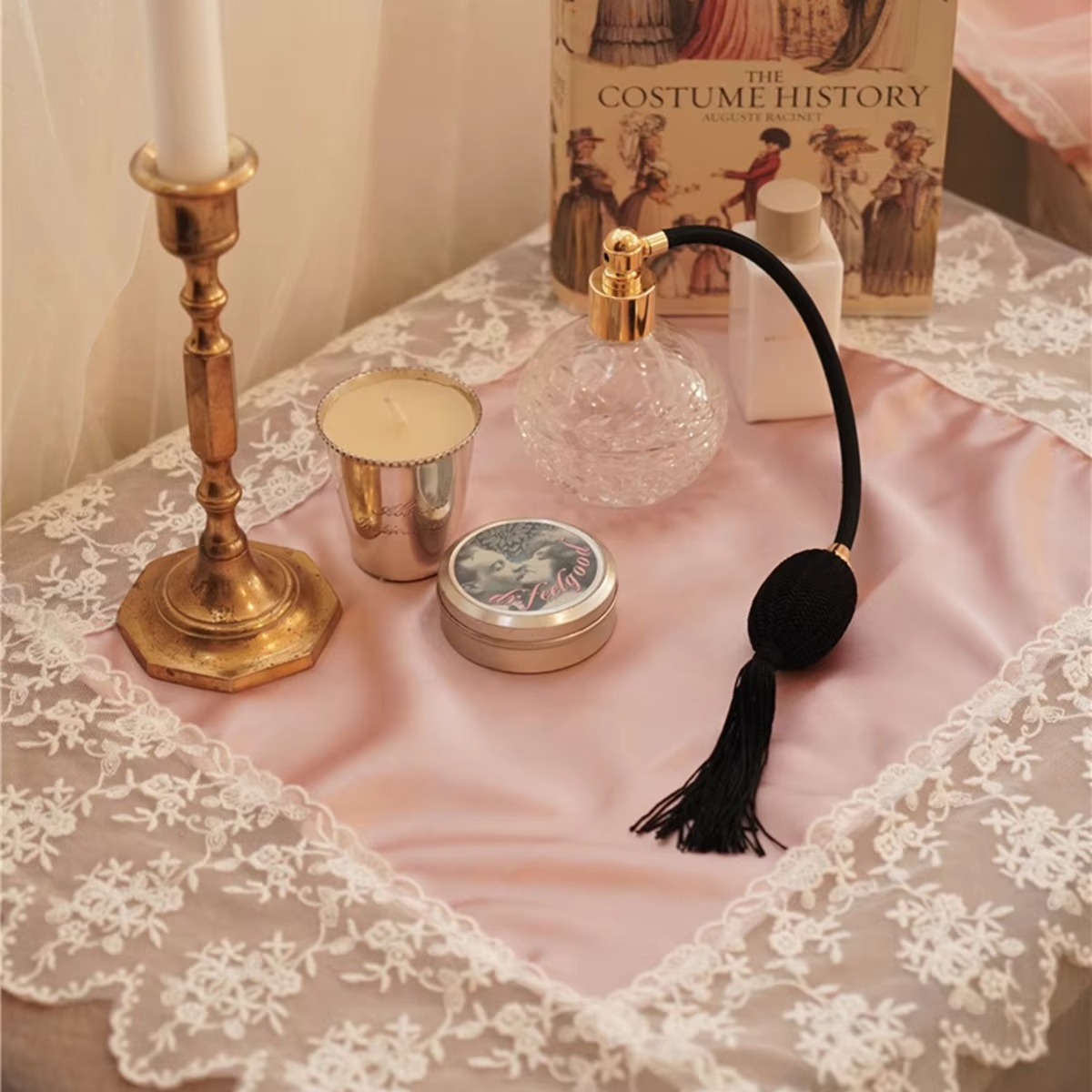 Delicate Floral Table Coaster and Placemat Set