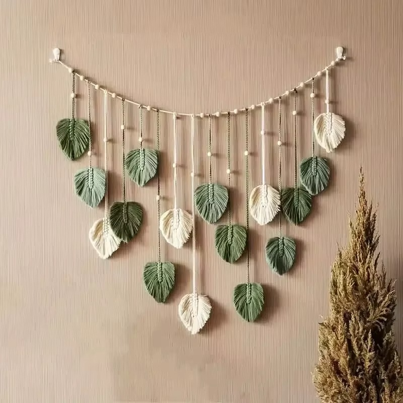 Unique Textile Wall Art, Handmade Boho Decor Hanging