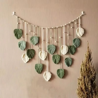 Unique Textile Wall Art, Handmade Boho Decor Hanging