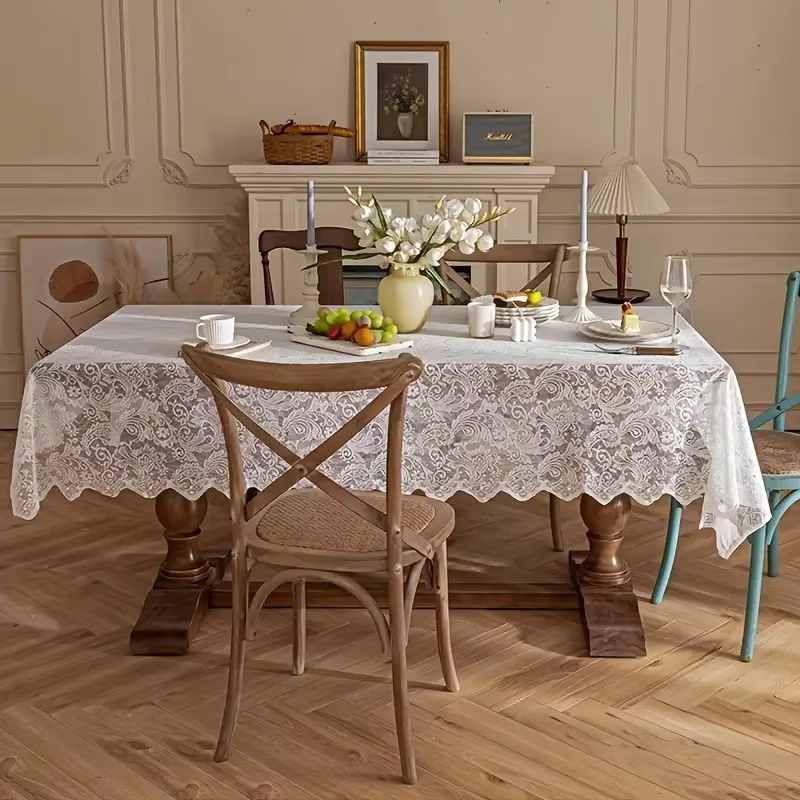 Classic Cream Dining Tablecloth