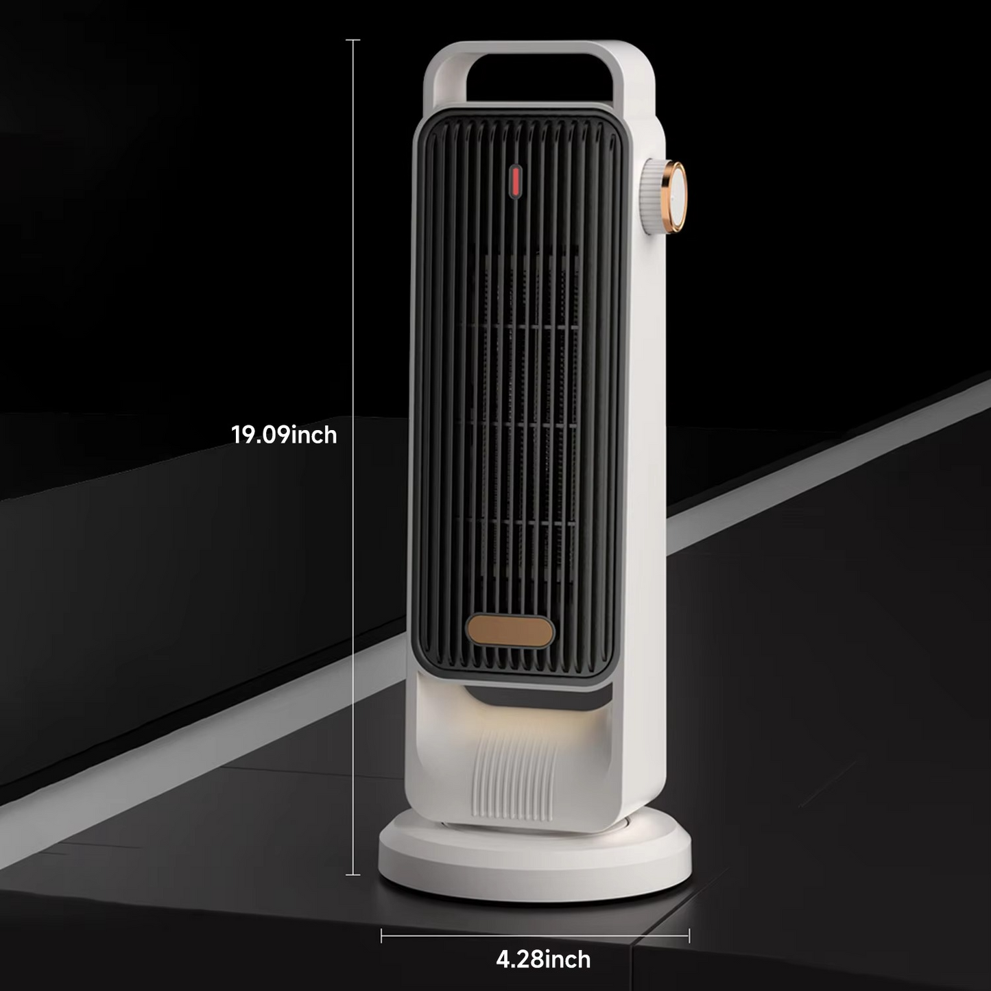 Space Saving Electric Ceramic Heater with Thermostat