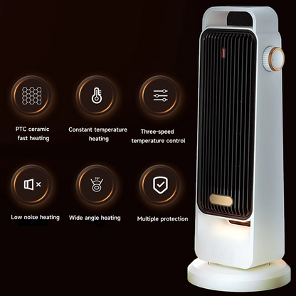 Space Saving Electric Ceramic Heater with Thermostat