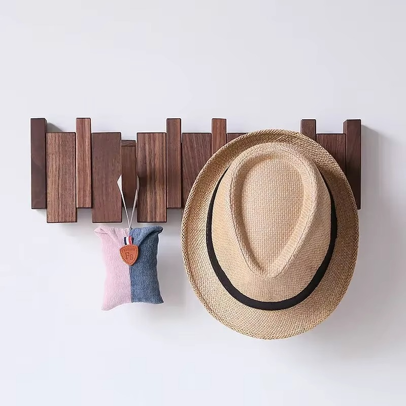 Sturdy Wooden Entryway Coat Hook Wall Mount