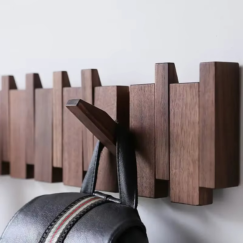 Sturdy Wooden Entryway Coat Hook Wall Mount