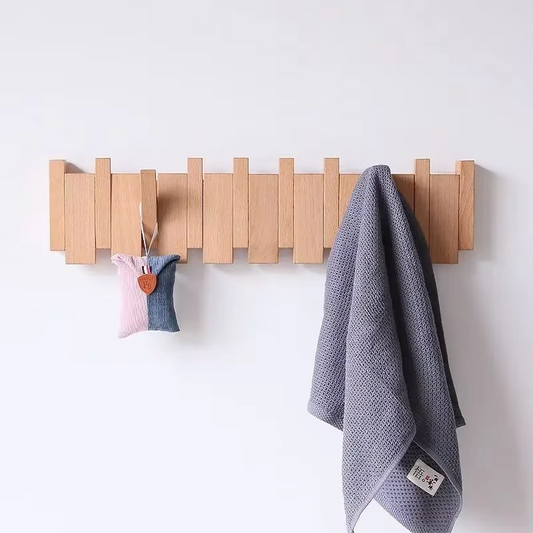 Sturdy Wooden Entryway Coat Hook Wall Mount - Hehif