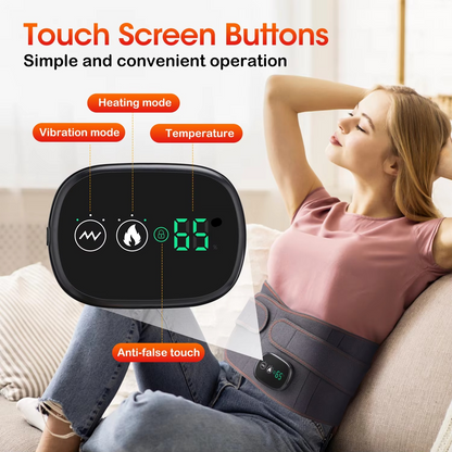 Therapeutic Heat Massage Belt with Red Light and Vibration