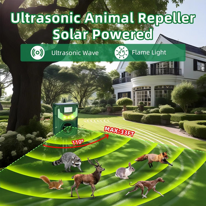 Motion Activated Solar Animal Repellent Device